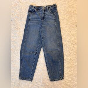 LOFT The Barrel Jeans Size 25 in Medium Blue